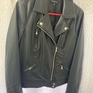 New Look Sleek Black Leather Jacket
